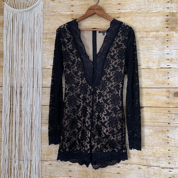 Good Time Pants - Good Time Black Lace Romper
